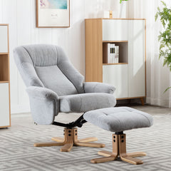 Hawaii Soft Fabric Swivel Recliner Chair