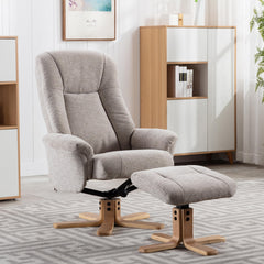 Hawaii Soft Fabric Swivel Recliner Chair