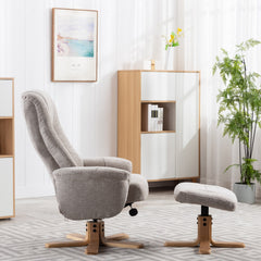 Hawaii Soft Fabric Swivel Recliner Chair