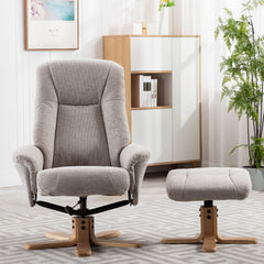 Hawaii Soft Fabric Swivel Recliner Chair