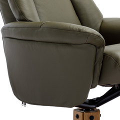 Hawaii Real Leather Swivel Recliner Chair