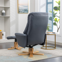 Hawaii Real Leather Swivel Recliner Chair