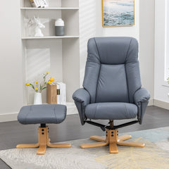 Hawaii Real Leather Swivel Recliner Chair
