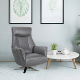 Houston Powered Real Leather Swivel Recliner