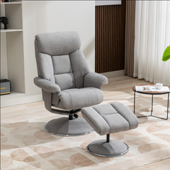 Biarritz Soft Fabric Swivel Recliner