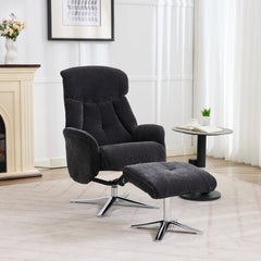Lucia Luxury Fabric Swivel Recliner