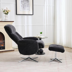 Lucia Luxury Fabric Swivel Recliner