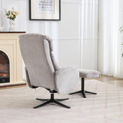 Lucia Luxury Fabric Swivel Recliner