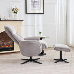 Lucia Luxury Fabric Swivel Recliner