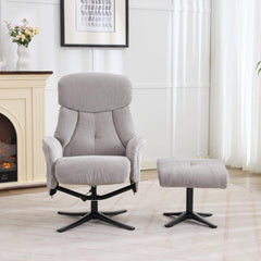Lucia Luxury Fabric Swivel Recliner