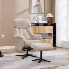 Lucia Luxury Fabric Swivel Recliner