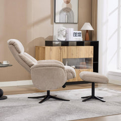 Lucia Luxury Fabric Swivel Recliner