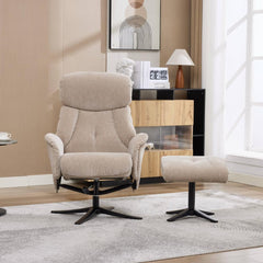 Lucia Luxury Fabric Swivel Recliner