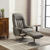 Lyon Luxury Genuine Leather Swivel Recliner Chair