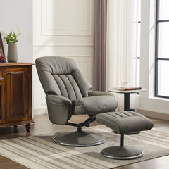 Lyon Luxury Genuine Leather Swivel Recliner Chair