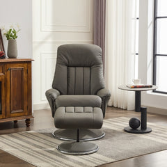 Lyon Luxury Genuine Leather Swivel Recliner Chair