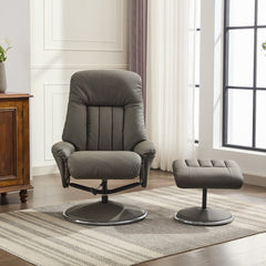 Lyon Luxury Genuine Leather Swivel Recliner Chair