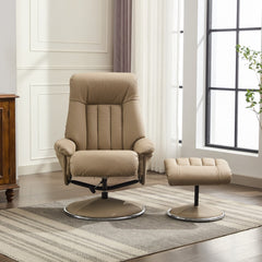 Lyon Luxury Genuine Leather Swivel Recliner Chair