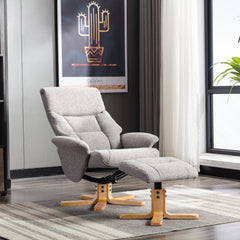 Marseilles Soft Fabric Swivel Recliner Chair