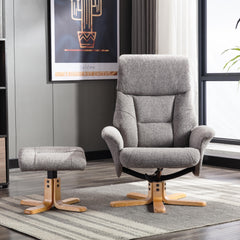 Marseilles Soft Fabric Swivel Recliner Chair