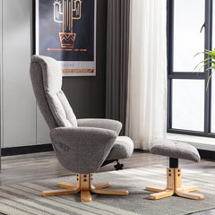 Marseilles Soft Fabric Swivel Recliner Chair