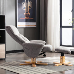 Marseilles Soft Fabric Swivel Recliner Chair