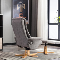 Marseilles Soft Fabric Swivel Recliner Chair