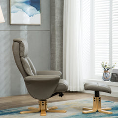 Marseilles Faux Leather Swivel Recliner Chair