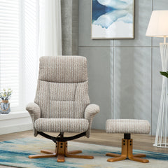Marseilles Soft Fabric Swivel Recliner Chair