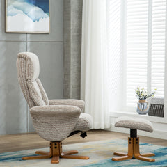 Marseilles Soft Fabric Swivel Recliner Chair