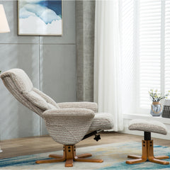 Marseilles Soft Fabric Swivel Recliner Chair