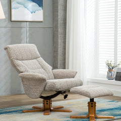 Marseilles Soft Fabric Swivel Recliner Chair