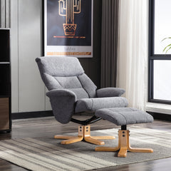 Marseilles Soft Fabric Swivel Recliner Chair