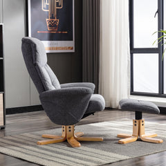 Marseilles Soft Fabric Swivel Recliner Chair