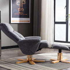 Marseilles Soft Fabric Swivel Recliner Chair