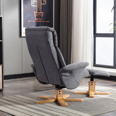 Marseilles Soft Fabric Swivel Recliner Chair