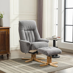 Paris Cosy Fabric Swivel Recliner Chair