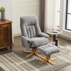 Paris Cosy Fabric Swivel Recliner Chair