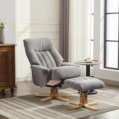 Paris Cosy Fabric Swivel Recliner Chair