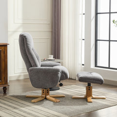 Paris Cosy Fabric Swivel Recliner Chair