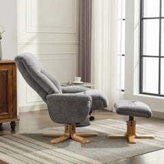 Paris Cosy Fabric Swivel Recliner Chair