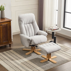Paris Cosy Fabric Swivel Recliner Chair