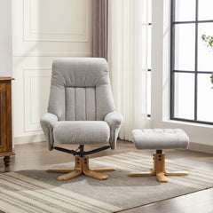 Paris Cosy Fabric Swivel Recliner Chair