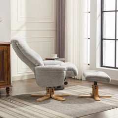 Paris Cosy Fabric Swivel Recliner Chair