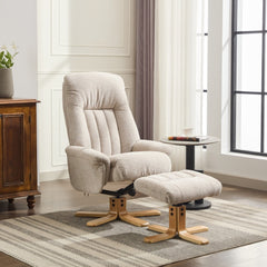 Paris Cosy Fabric Swivel Recliner Chair