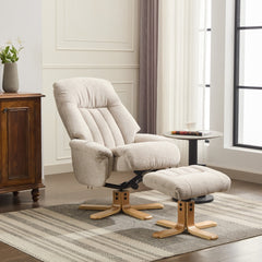 Paris Cosy Fabric Swivel Recliner Chair