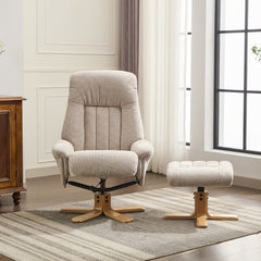 Paris Cosy Fabric Swivel Recliner Chair