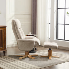 Paris Cosy Fabric Swivel Recliner Chair