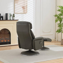Sahara Real Leather Swivel Recliner