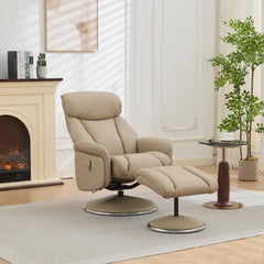Sahara Real Leather Swivel Recliner